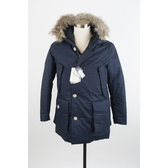 $1,250 Woolrich Down Padded Arctic Parka US 2XS/EU XS Dark Blue NWT